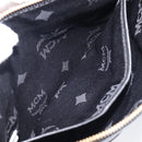 MCM Clutch Bag Leather Black Gold Auth mr3274A-18