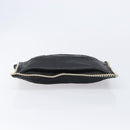 MCM Clutch Bag Leather Black Gold Auth mr3274A-7