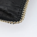 MCM Clutch Bag Leather Black Gold Auth mr3274A-8