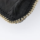 MCM Clutch Bag Leather Black Gold Auth mr3274A-9