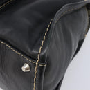 Chloe Edith Hand Bag Leather Black Silver Auth mr3275A-10