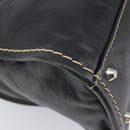 Chloe Edith Hand Bag Leather Black Silver Auth mr3275A-13