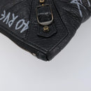Balenciaga Clutch Bag Leather Black 362967 Auth mr3276-9