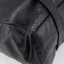 PRADA Shoulder Bag Leather Black Silver Auth mr3284V-13