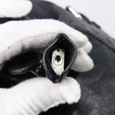 PRADA Shoulder Bag Leather Black Silver Auth mr3284V-19