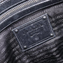 PRADA Shoulder Bag Leather Black Silver Auth mr3284V-20