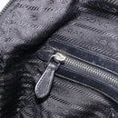 PRADA Shoulder Bag Leather Black Silver Auth mr3284V-24