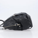 PRADA Shoulder Bag Leather Black Silver Auth mr3284V-5