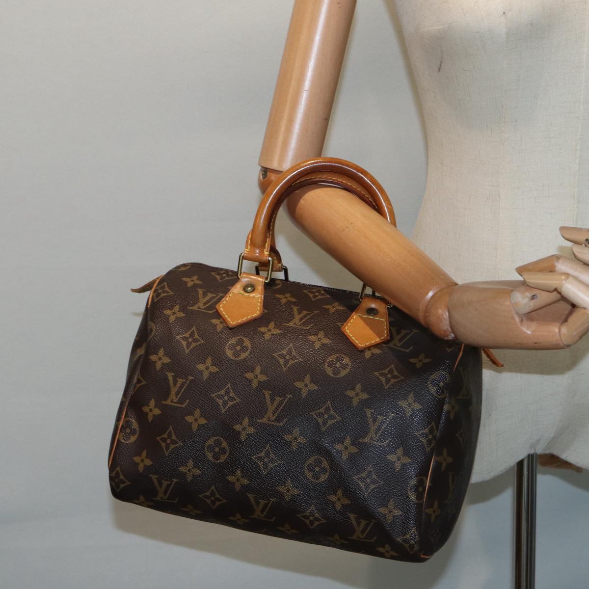 LOUIS VUITTON Monogram Speedy 25 Hand Bag M41528 LV Auth mr329