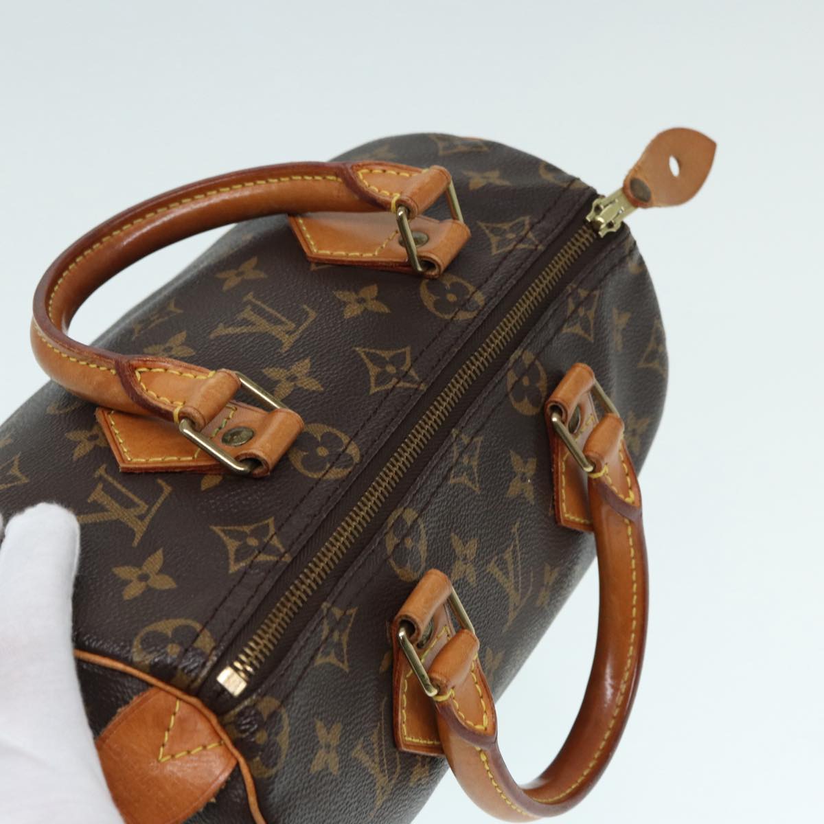 LOUIS VUITTON Monogram Speedy 25 Hand Bag M41528 LV Auth mr329