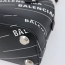 Balenciaga XXS Bill Hand Bag Leather 2way Black Silver 550646 Auth mr3296A-12