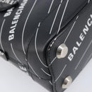 Balenciaga XXS Bill Hand Bag Leather 2way Black Silver 550646 Auth mr3296A-13