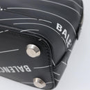 Balenciaga XXS Bill Hand Bag Leather 2way Black Silver 550646 Auth mr3296A-14