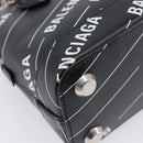 Balenciaga XXS Bill Hand Bag Leather 2way Black Silver 550646 Auth mr3296A-15