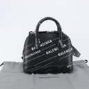 Balenciaga XXS Bill Hand Bag Leather 2way Black Silver 550646 Auth mr3296A-26