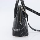 Balenciaga XXS Bill Hand Bag Leather 2way Black Silver 550646 Auth mr3296A-5
