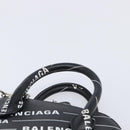 Balenciaga XXS Bill Hand Bag Leather 2way Black Silver 550646 Auth mr3296A-8