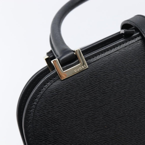 GUCCI Jackie Hand Bag Leather Black Silver 002 1071 Auth mr3297A