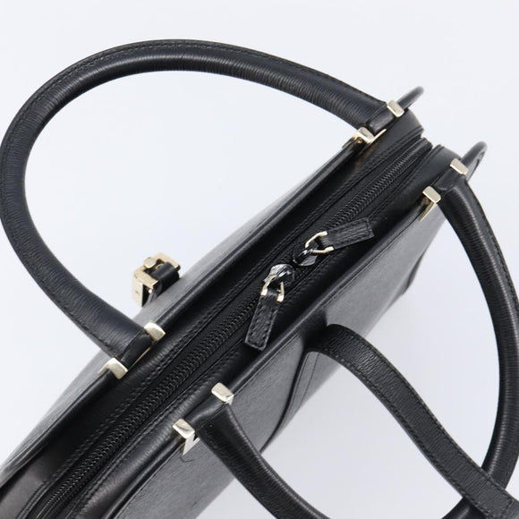 GUCCI Jackie Hand Bag Leather Black Silver 002 1071 Auth mr3297A
