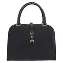 GUCCI Jackie Hand Bag Leather Black Silver 002 1071 Auth mr3297A-2