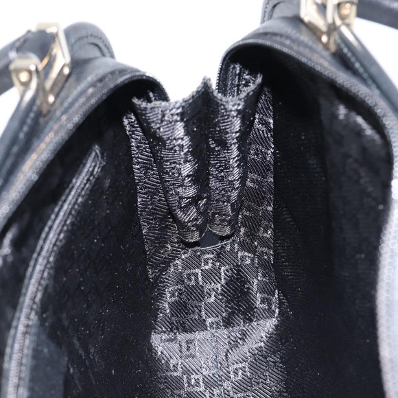 GUCCI Jackie Hand Bag Leather Black Silver 002 1071 Auth mr3297A