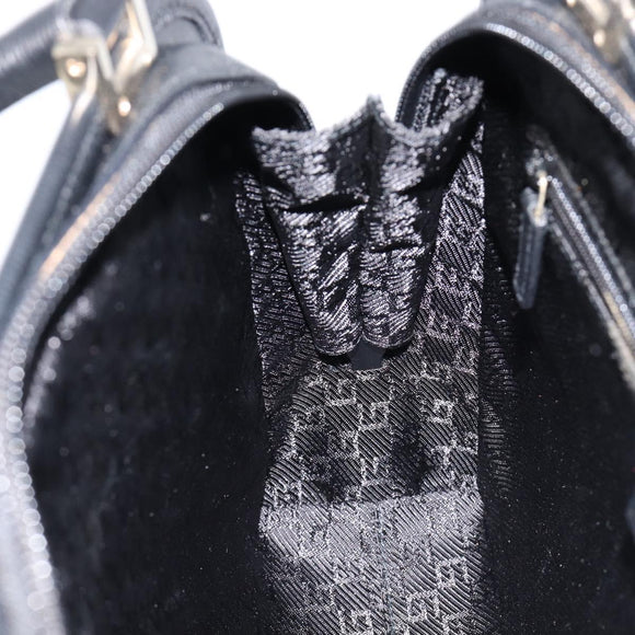 GUCCI Jackie Hand Bag Leather Black Silver 002 1071 Auth mr3297A