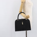 GUCCI Jackie Hand Bag Leather Black Silver 002 1071 Auth mr3297A-26