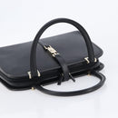 GUCCI Jackie Hand Bag Leather Black Silver 002 1071 Auth mr3297A-6