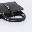 GUCCI Jackie Hand Bag Leather Black Silver 002 1071 Auth mr3297A-7