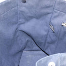 HERMES Fourre ToutGM Hand Bag Canvas Navy Silver Auth mr3303-18