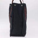 HERMES Fourre ToutGM Hand Bag Canvas Navy Silver Auth mr3303-4