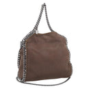 Stella McCartney Falabella Shoulder Bag Polyester 2way Brown Silver Auth mr3306A-1