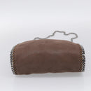 Stella McCartney Falabella Shoulder Bag Polyester 2way Brown Silver Auth mr3306A-11