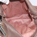 Stella McCartney Falabella Shoulder Bag Polyester 2way Brown Silver Auth mr3306A-17