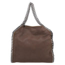 Stella McCartney Falabella Shoulder Bag Polyester 2way Brown Silver Auth mr3306A-2