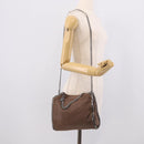 Stella McCartney Falabella Shoulder Bag Polyester 2way Brown Silver Auth mr3306A-22