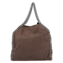 Stella McCartney Falabella Shoulder Bag Polyester 2way Brown Silver Auth mr3306A-3