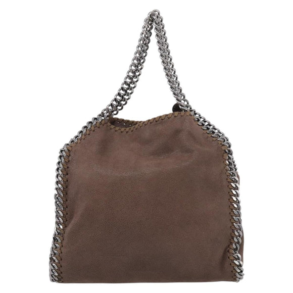 Stella McCartney Falabella Shoulder Bag Polyester 2way Brown Silver Auth mr3306A
