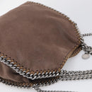 Stella McCartney Falabella Shoulder Bag Polyester 2way Brown Silver Auth mr3306A-6