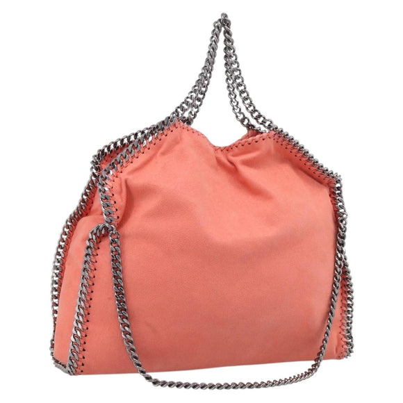 Stella McCartney Falabella Bag Polyester 2way Orange Silver Auth mr3307A