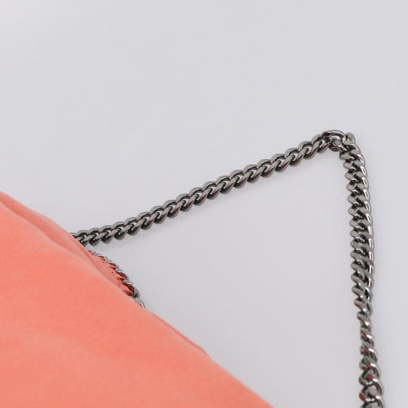 Stella McCartney Falabella Bag Polyester 2way Orange Silver Auth mr3307A