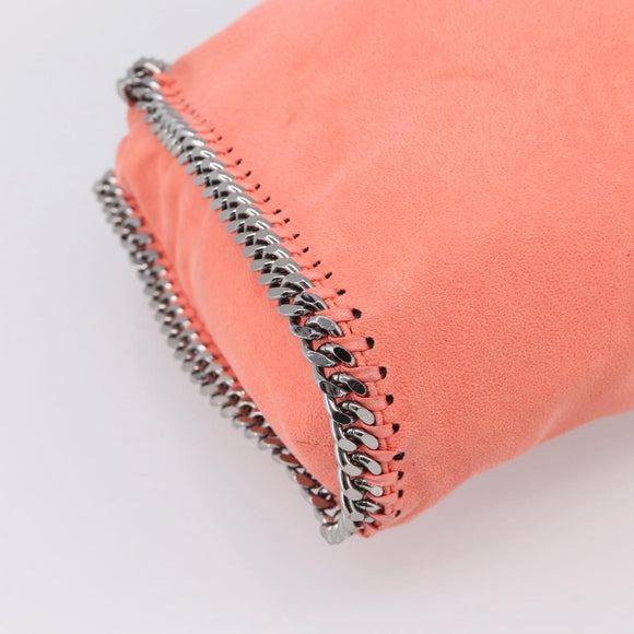 Stella McCartney Falabella Bag Polyester 2way Orange Silver Auth mr3307A