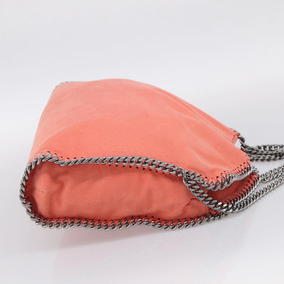 Stella McCartney Falabella Bag Polyester 2way Orange Silver Auth mr3307A