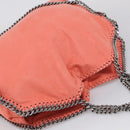 Stella McCartney Falabella Bag Polyester 2way Orange Silver Auth mr3307A-6