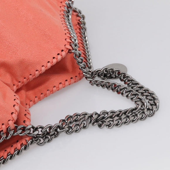 Stella McCartney Falabella Bag Polyester 2way Orange Silver Auth mr3307A