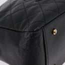 CHANEL Petite Timeless Tote Bag Caviar Skin Black Gold CC Auth mr3309V-11