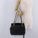 CHANEL Petite Timeless Tote Bag Caviar Skin Black Gold CC Auth mr3309V-24