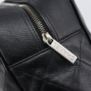 CHANEL Bowling Tote Bag Caviar Skin Black Silver CC Auth mr3311V-14