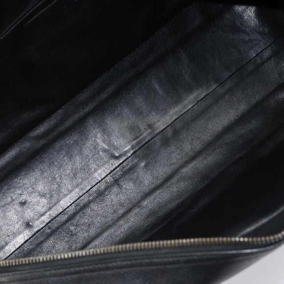 CHANEL Bowling Tote Bag Caviar Skin Black Silver CC Auth mr3311V