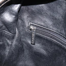 CHANEL Bowling Tote Bag Caviar Skin Black Silver CC Auth mr3311V-19